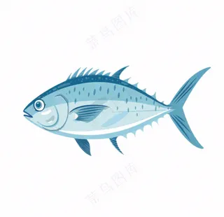 海洋鱼类海鲜卡通插画免抠