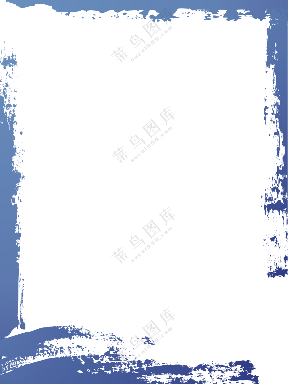 飞白涂抹笔触效果边框免抠图片素材