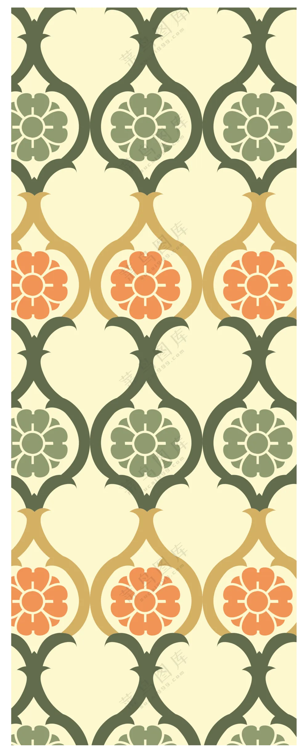 传统花纹矢量背景 (7)