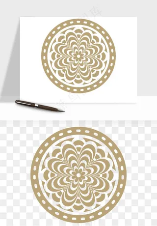 中式镂空古典图案png免抠