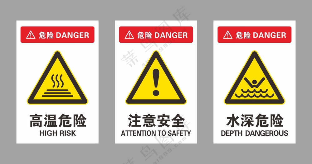 警示标识海报素材