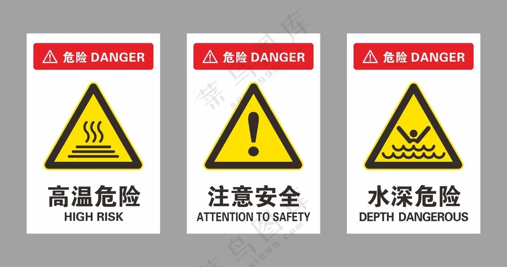 警示标识海报素材