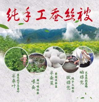 手工蚕丝被海报