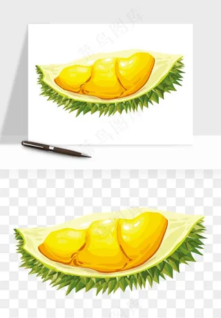 榴莲果肉水果png免抠