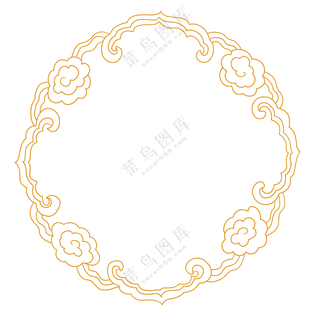 祥云边框元素