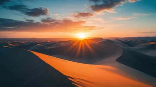 沙漠敦煌沙丘黄土大漠风光摄影图