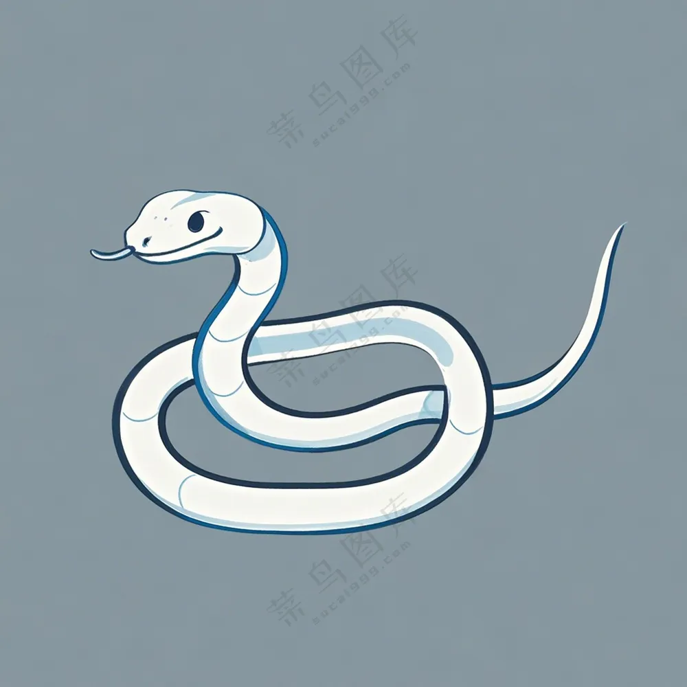 小白蛇简笔画