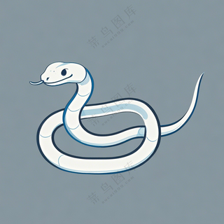 小白蛇简笔画