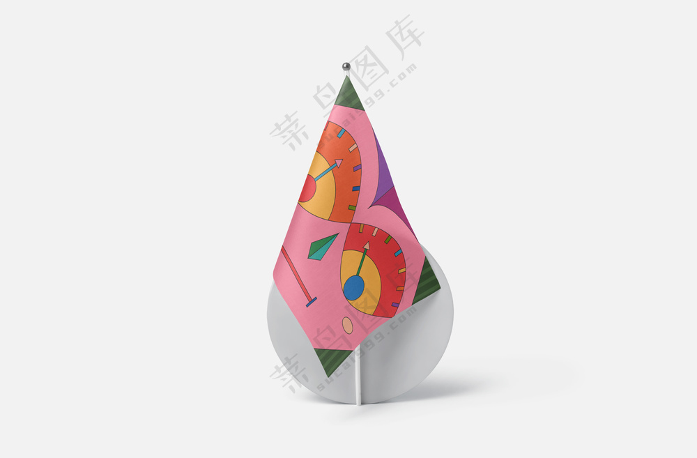 手摇旗帜桌旗应援旗logo样机-05