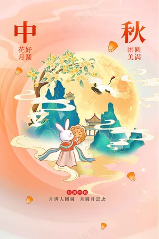 中秋节节日活动宣传海报