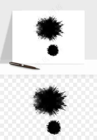 墨迹水墨圆圈圆环边框