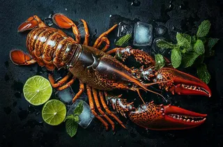 龙虾冰鲜食物海鲜摄影图