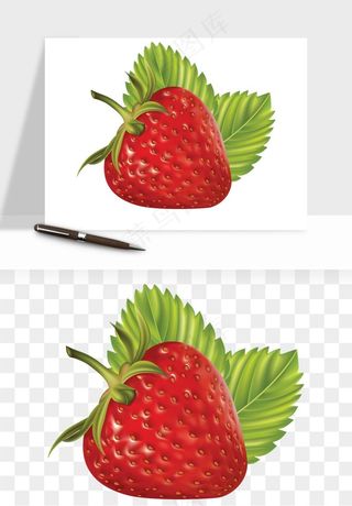 草莓水果png免抠