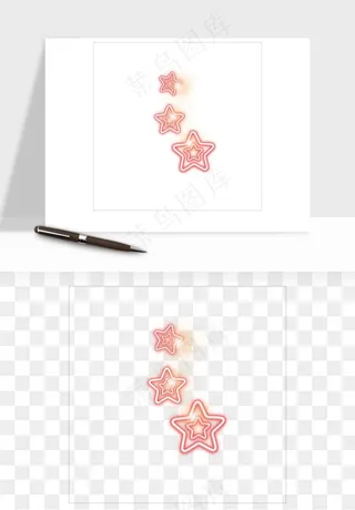 卡通小星星五角星闪光png免抠