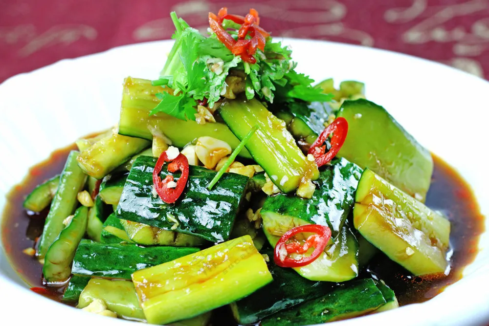 凉拌黄瓜美食图片