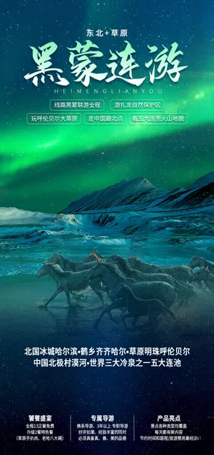 东北旅游海报冬季旅游东北旅游