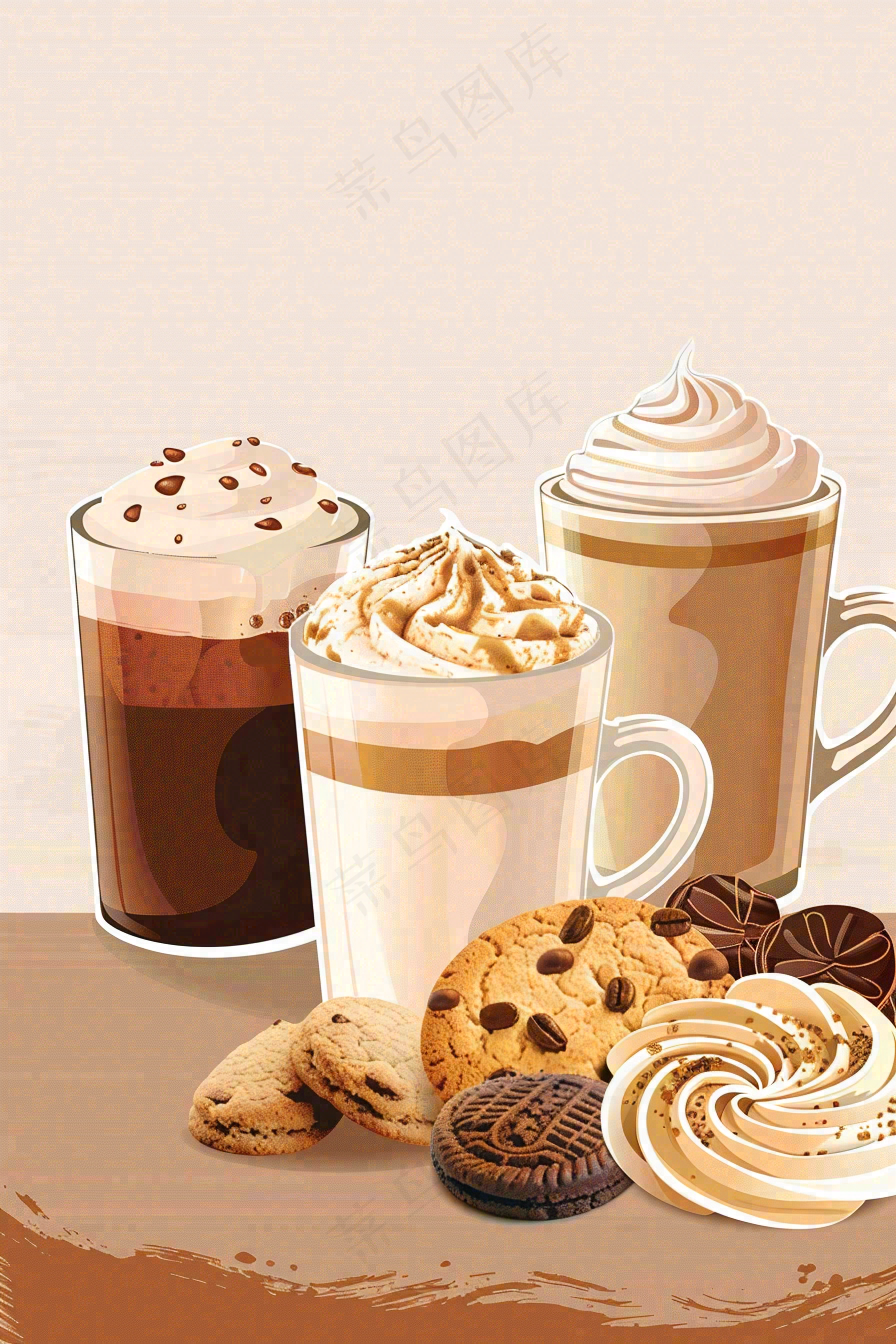 夏日饮品饮料清凉背景