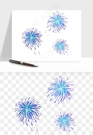 卡通烟花烟火礼花png免抠
