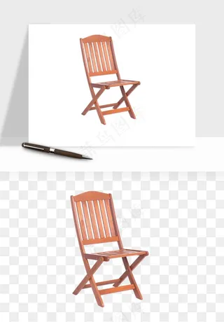 中式木椅子png免抠