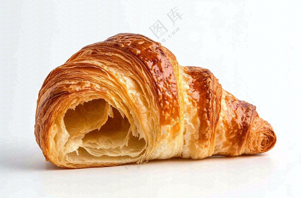 牛角包烘焙面包美食摄影图