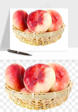 桃子油桃黄桃水果png免抠