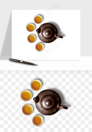 中国风茶壶茶几png免抠图