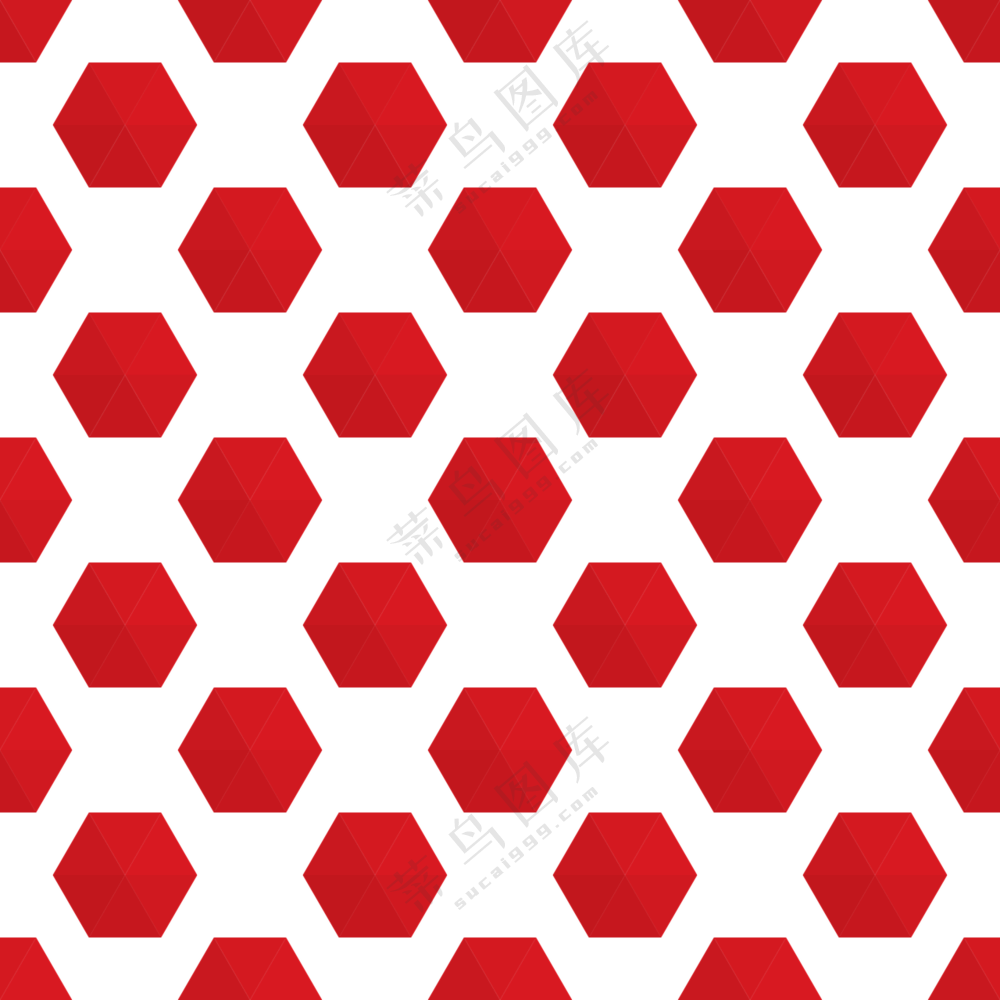红色的六边形几何图案免抠图片素材
