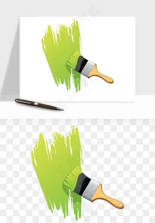 油漆刷子粉刷png免抠