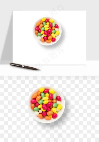 糖果糖豆彩虹糖png免抠