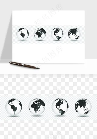 科技地球点线矢量png免抠