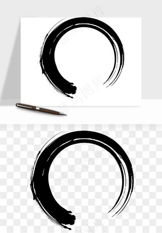墨迹水墨圆圈圆环边框