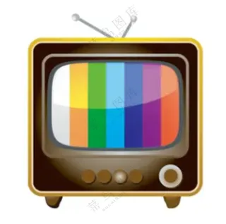 矢量老式电视机