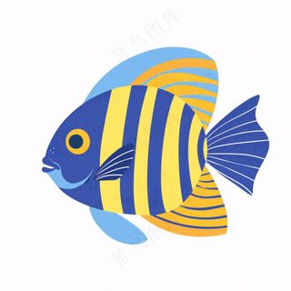 海洋鱼类海鲜卡通插画免抠