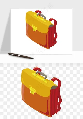 卡通书包背包双肩包png免抠