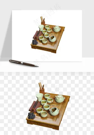 中国风茶壶茶几png免抠图