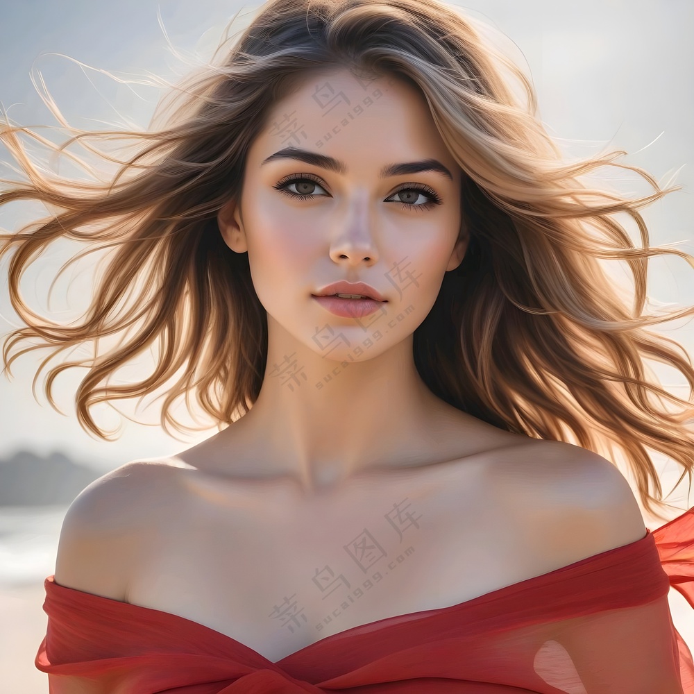 欧美长发飘逸美女图片