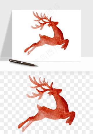 手绘梅花鹿小鹿麋鹿png免抠