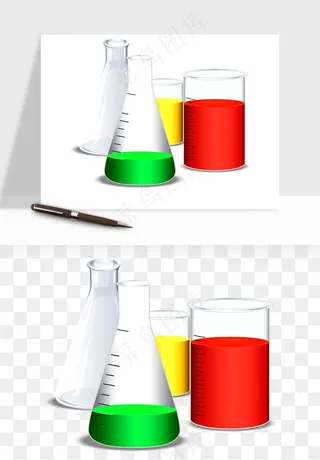 卡通化学实验设备器材png免抠图