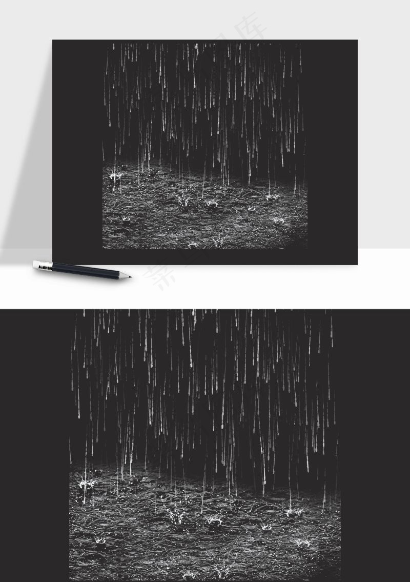雨水雨滴水珠下雨元素png免抠