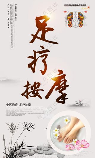足疗按摩养生海报素材
