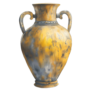 免抠复古油画艺术花瓶