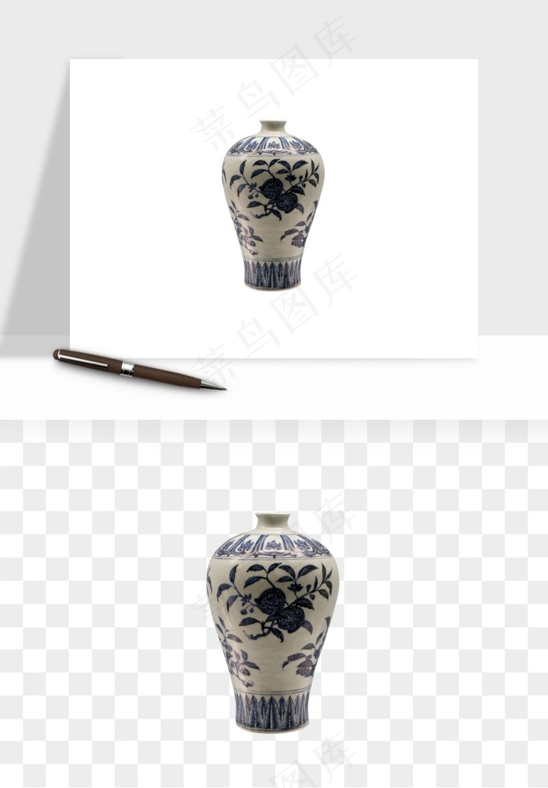 青花瓷陶瓷png免抠