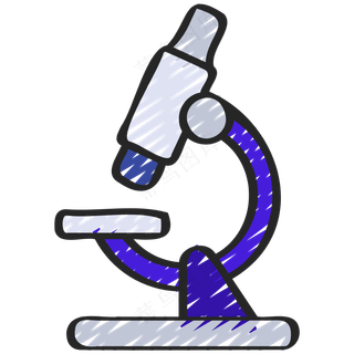 显微镜 铅笔手绘图标icon