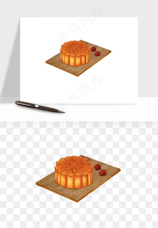 手绘月饼中秋png免抠