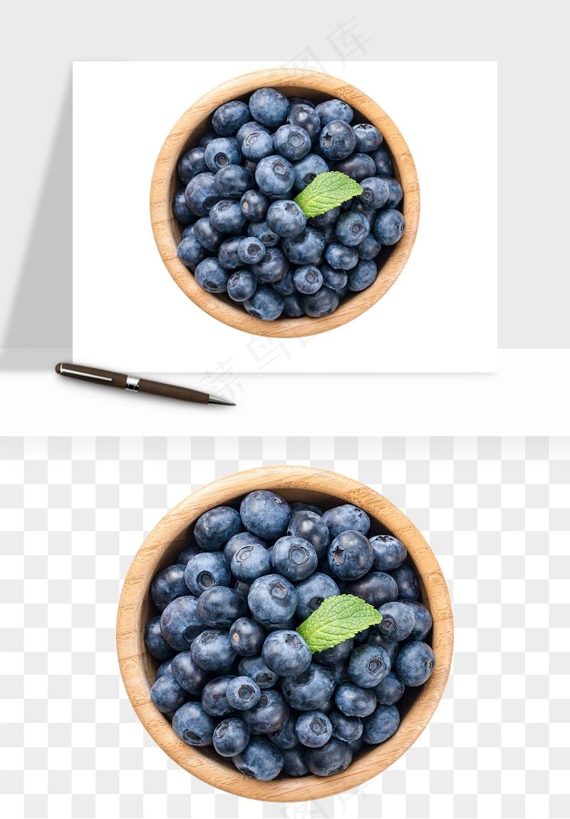 蓝莓水果png免抠