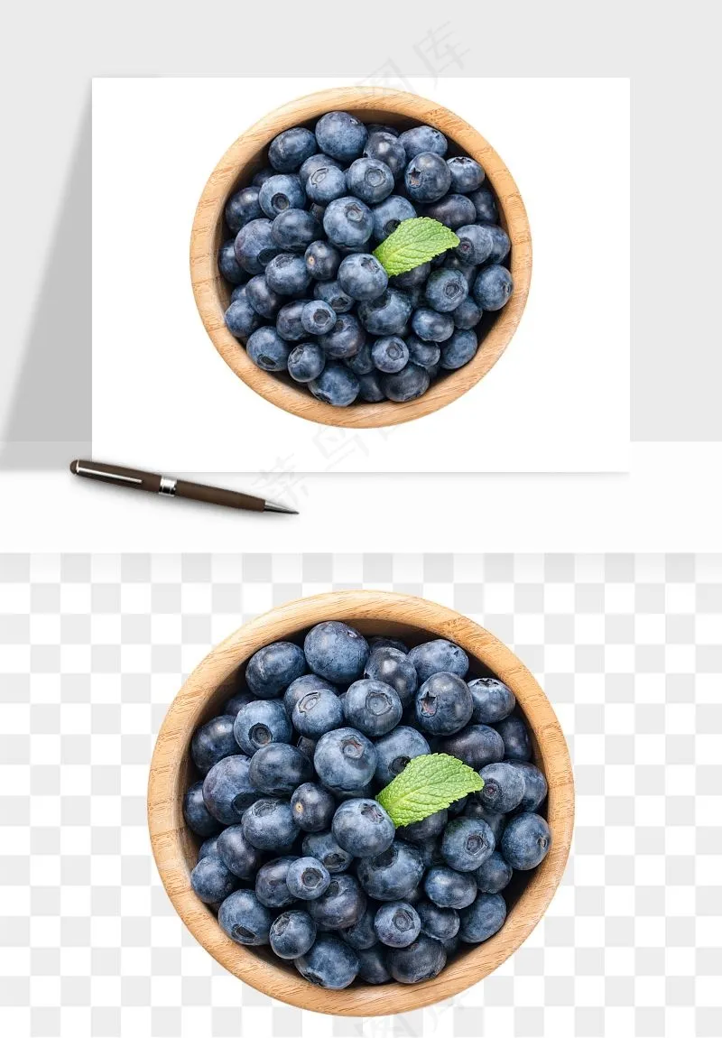 蓝莓水果png免抠
