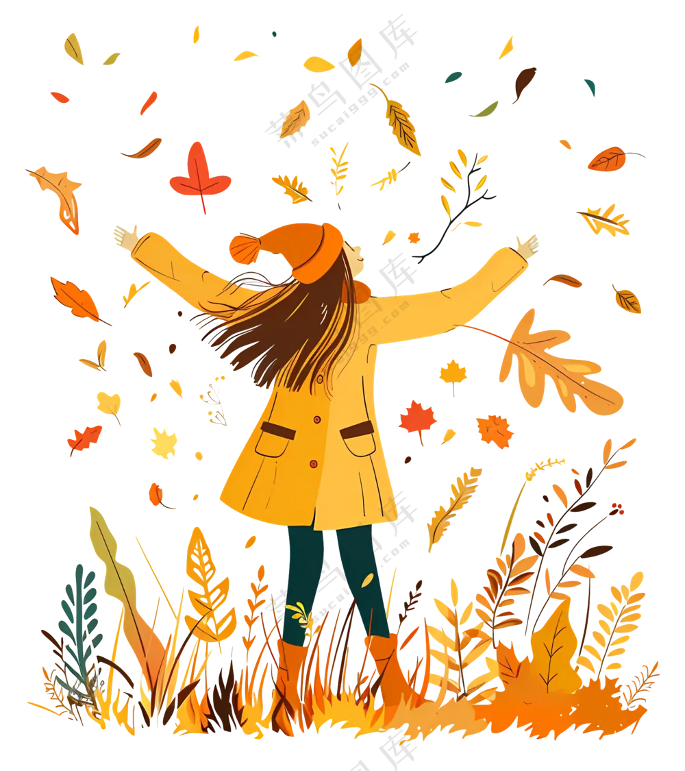 秋天女孩的乐趣