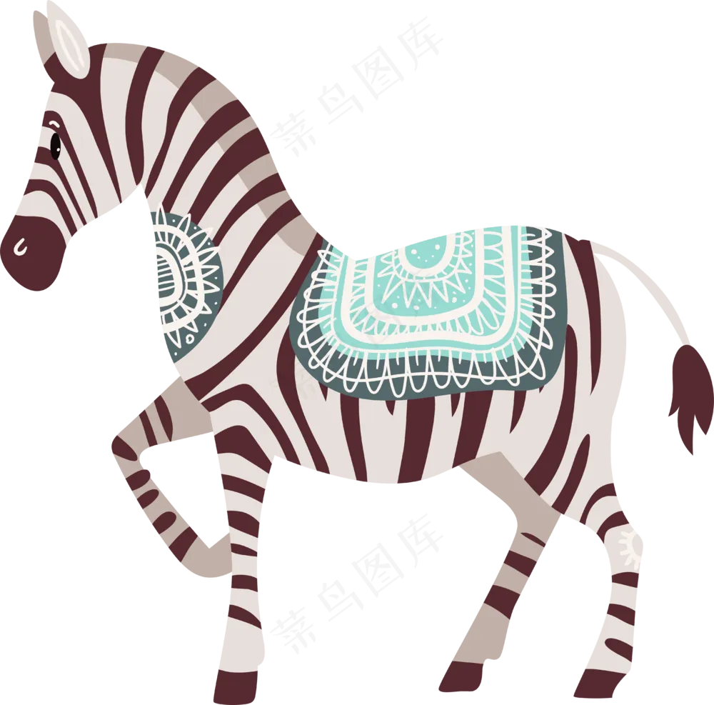 梦幻斑马 波西米亚风格花纹小动物