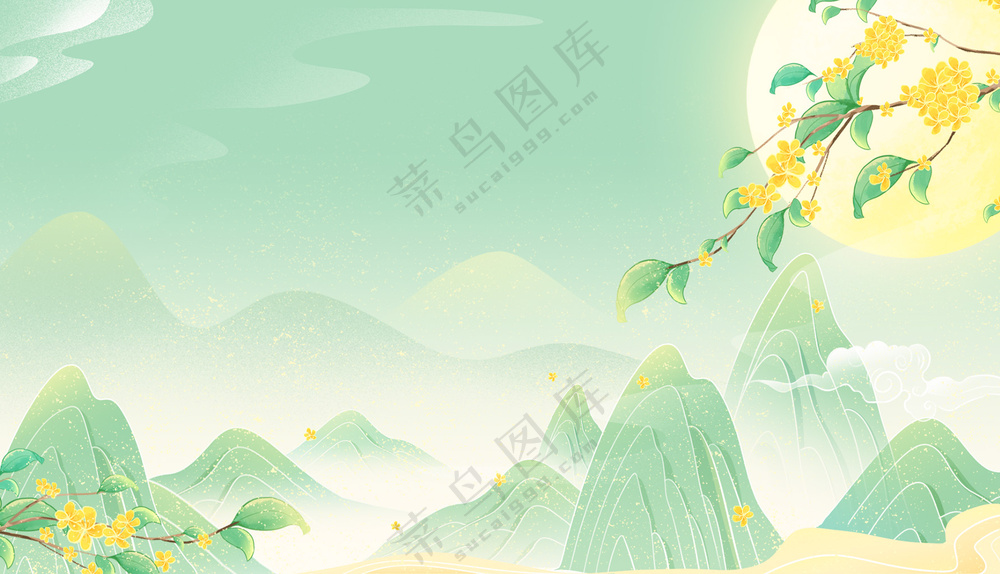 中式国风国潮背景