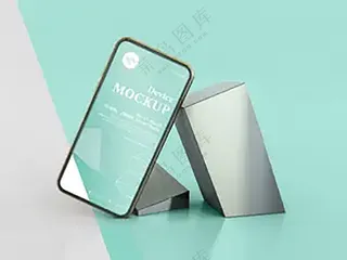 浅绿色小清新风手机样机